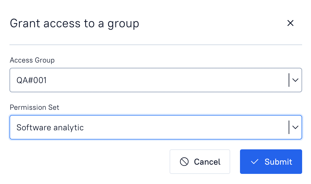 Adding group to a project