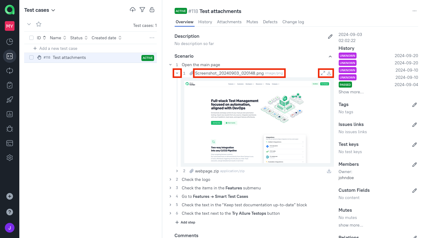 The attachment controls are shown above the attachment preview area.