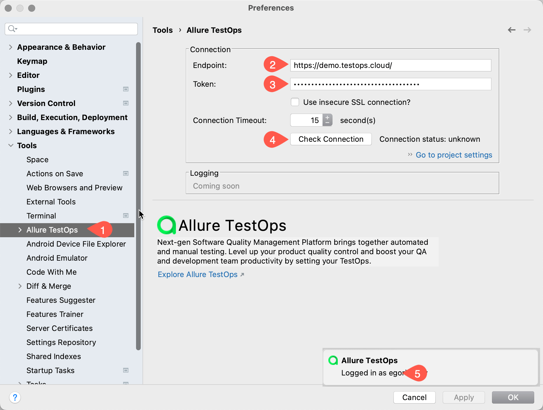 Install Allure TestOps plug-in