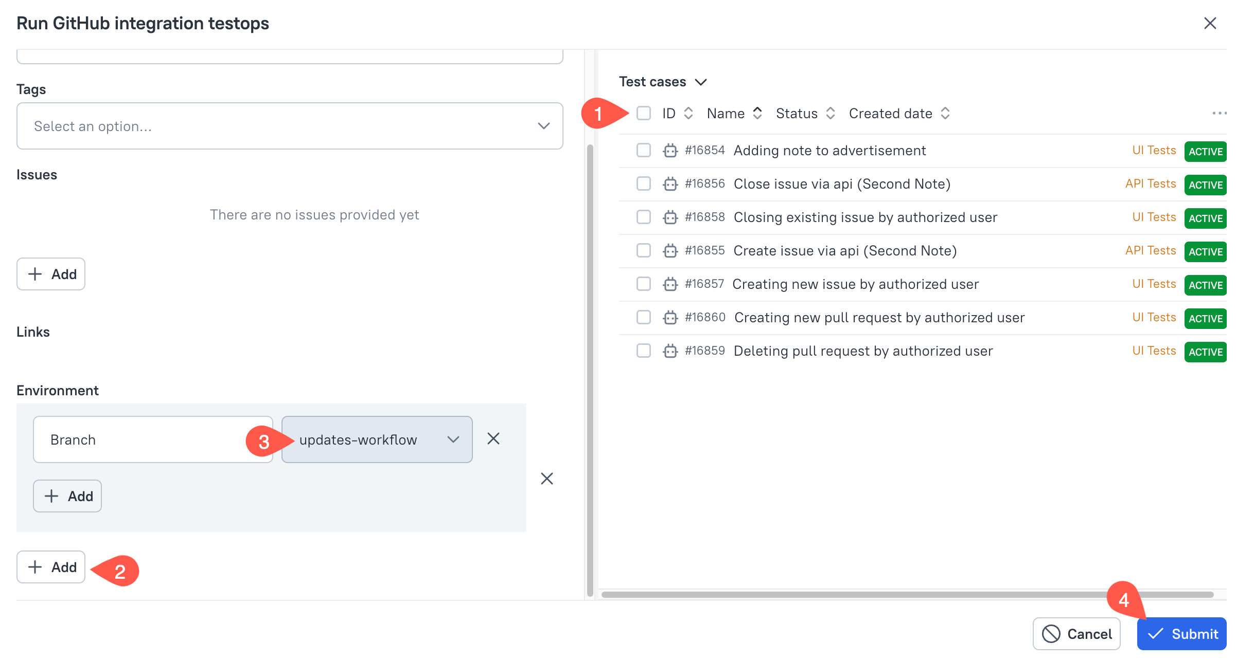Run 1st launch from Allure TestOps