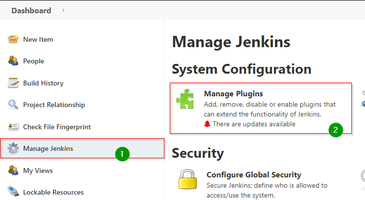 Jenkins manage plug-ins