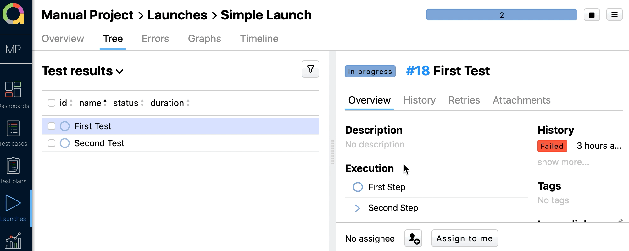 Test Case attachments in Test Result