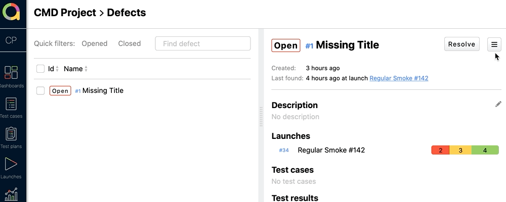 Add possibility to link defect with Issue