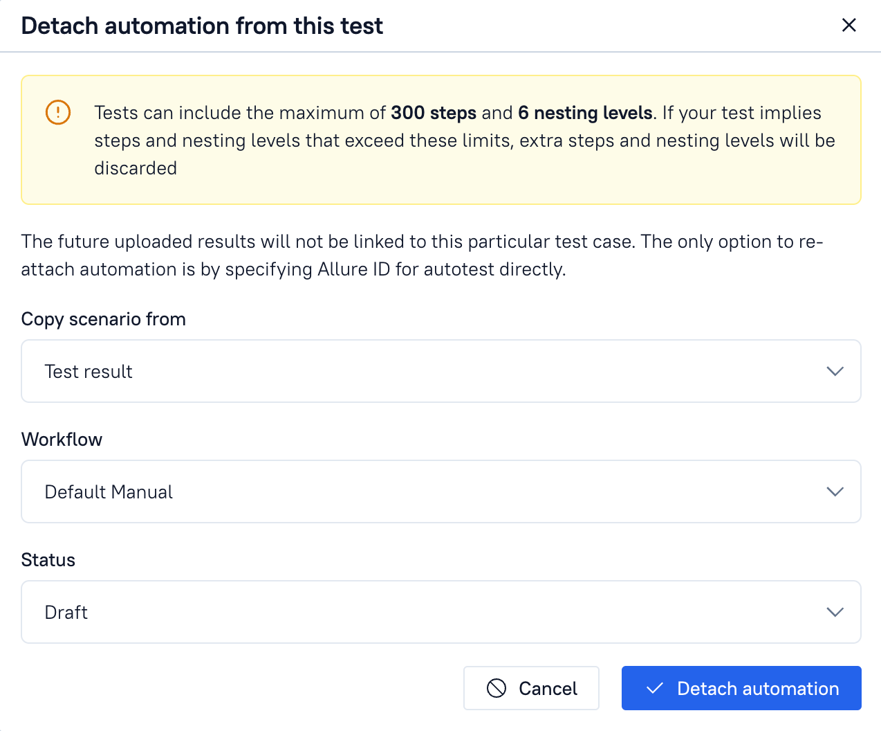 New detach automation