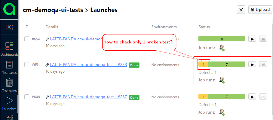we want to rerun broken test to check it